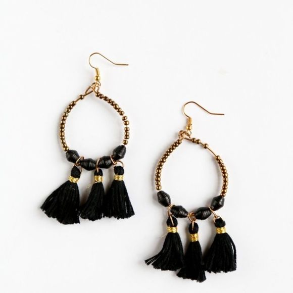 PAPER Bead Tassel Earring - Picture 1 of 2